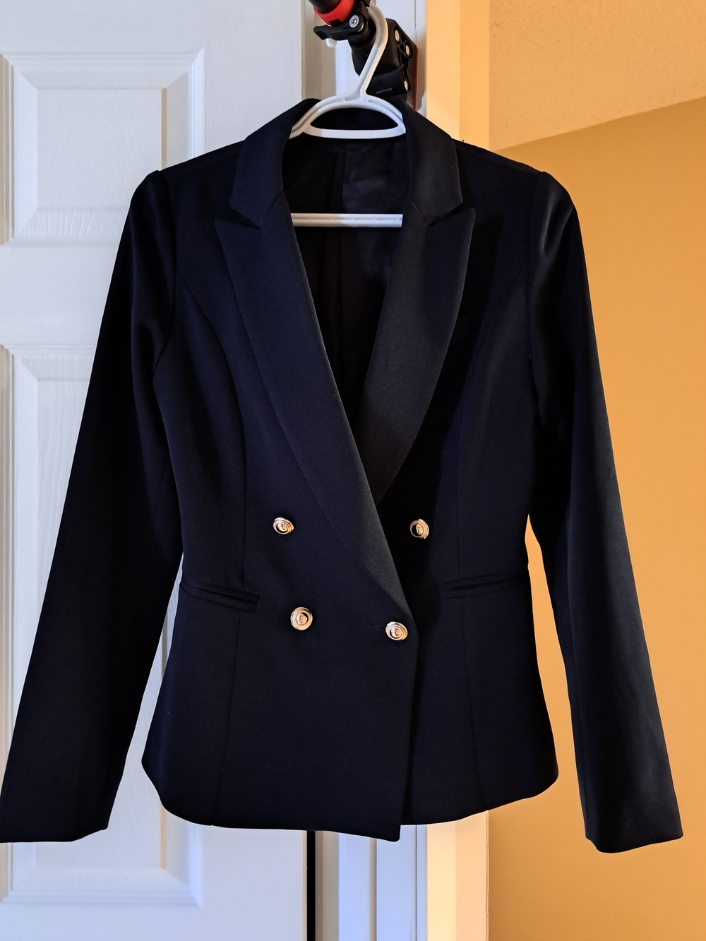 Classic Double-Breasted Navy Women's Blazer